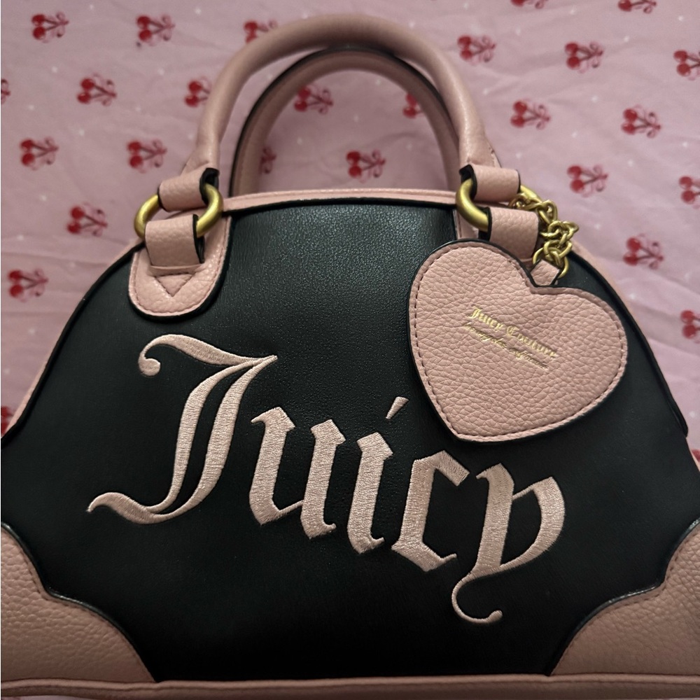 Juicy Couture Black and Pink Satchel